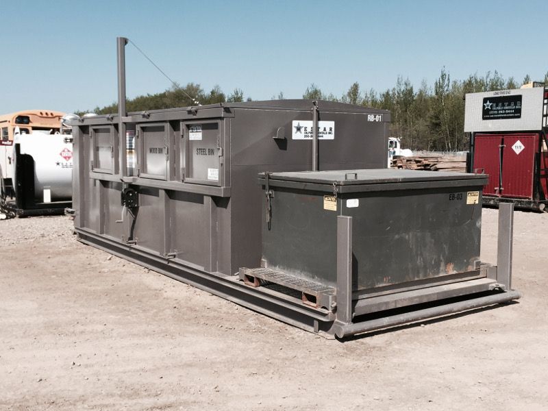 25 Yard Waste Bins - Multi-compartment waste management solution for oilfield sites
