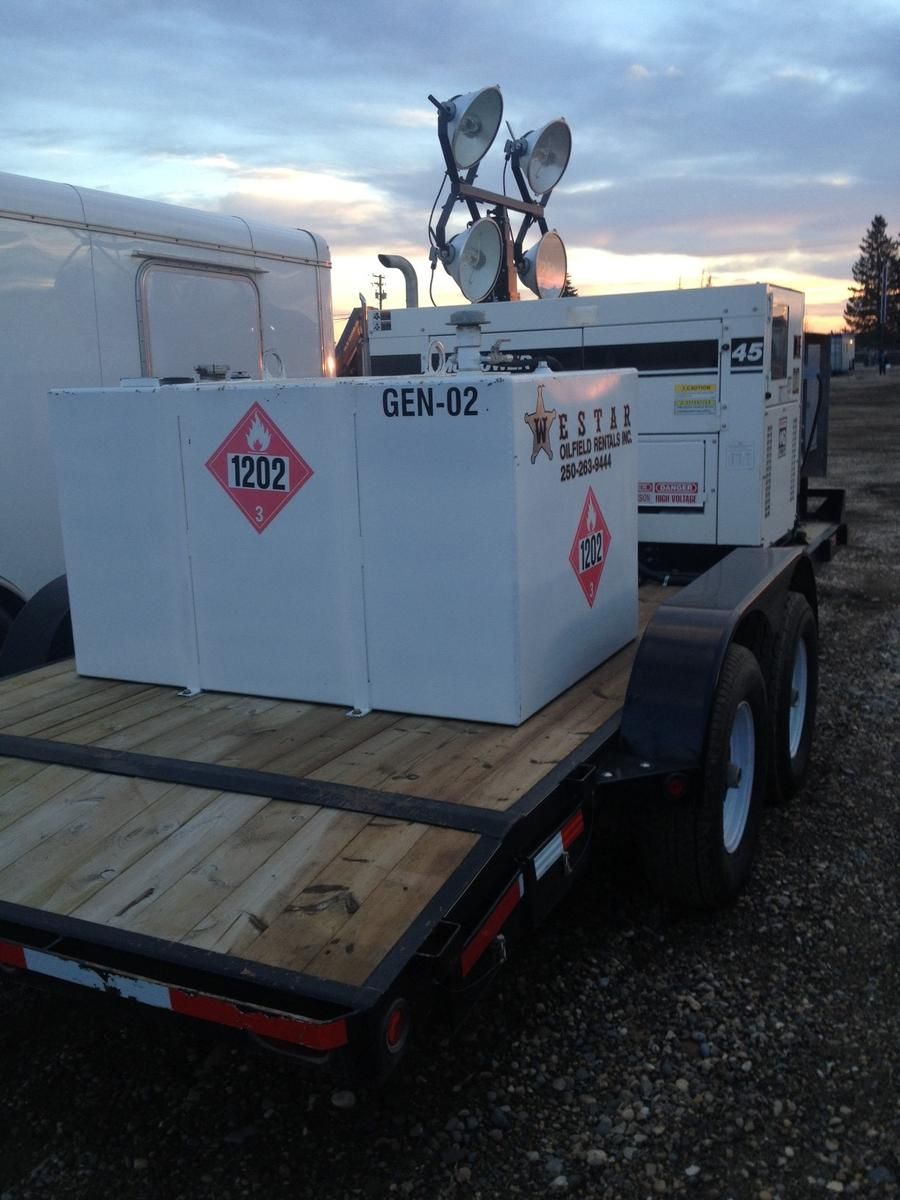 Wheeled Generator with Lighting and Fuel - Mobile power solution for oilfield operations